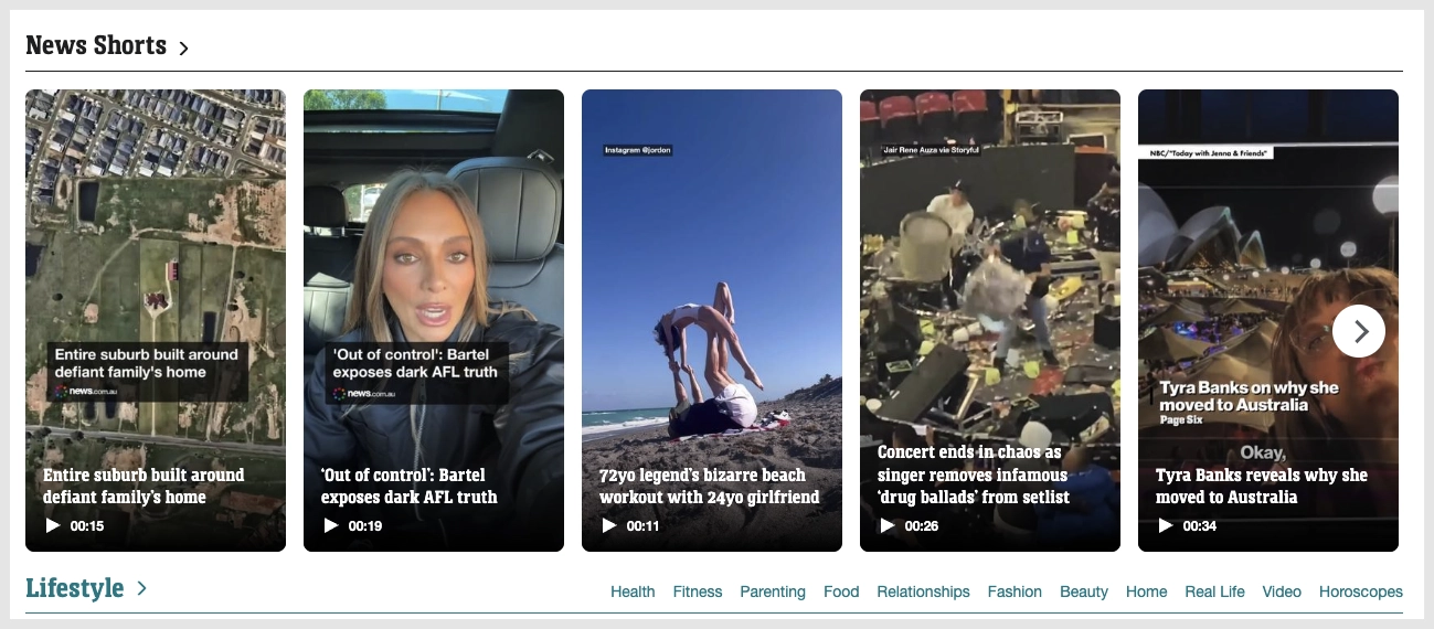 News.com.au using vertical videos