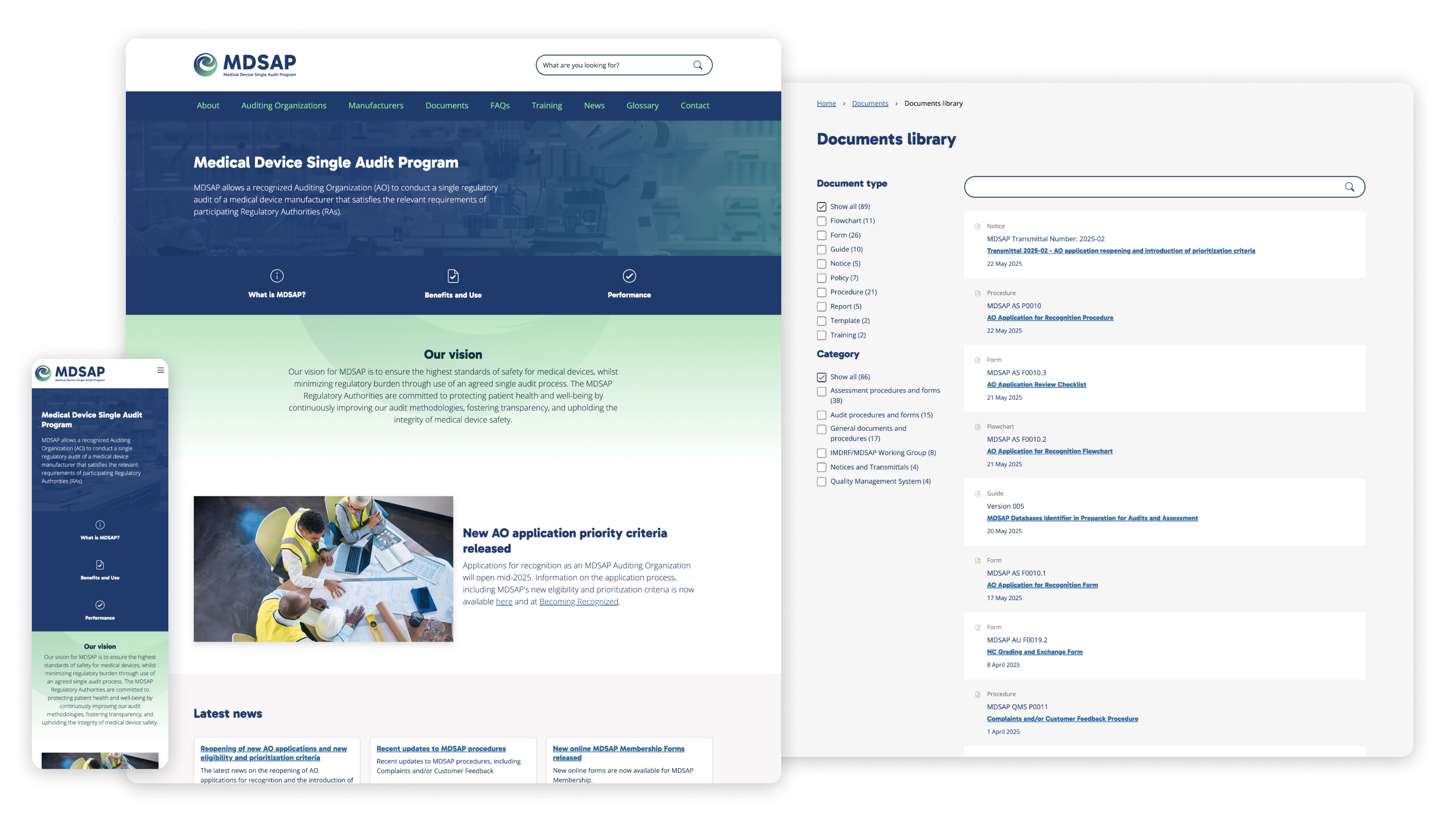 MDSAP site overview
