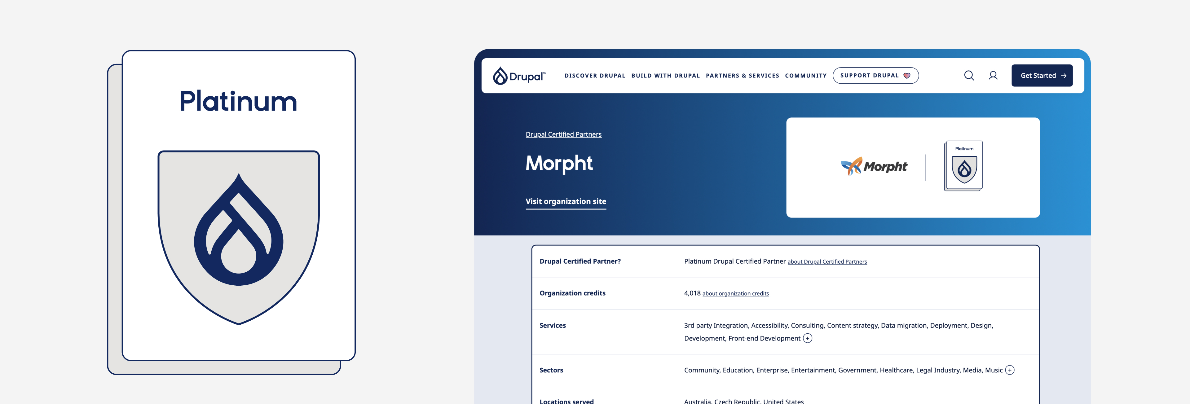 Drupal Platinum certified partner 