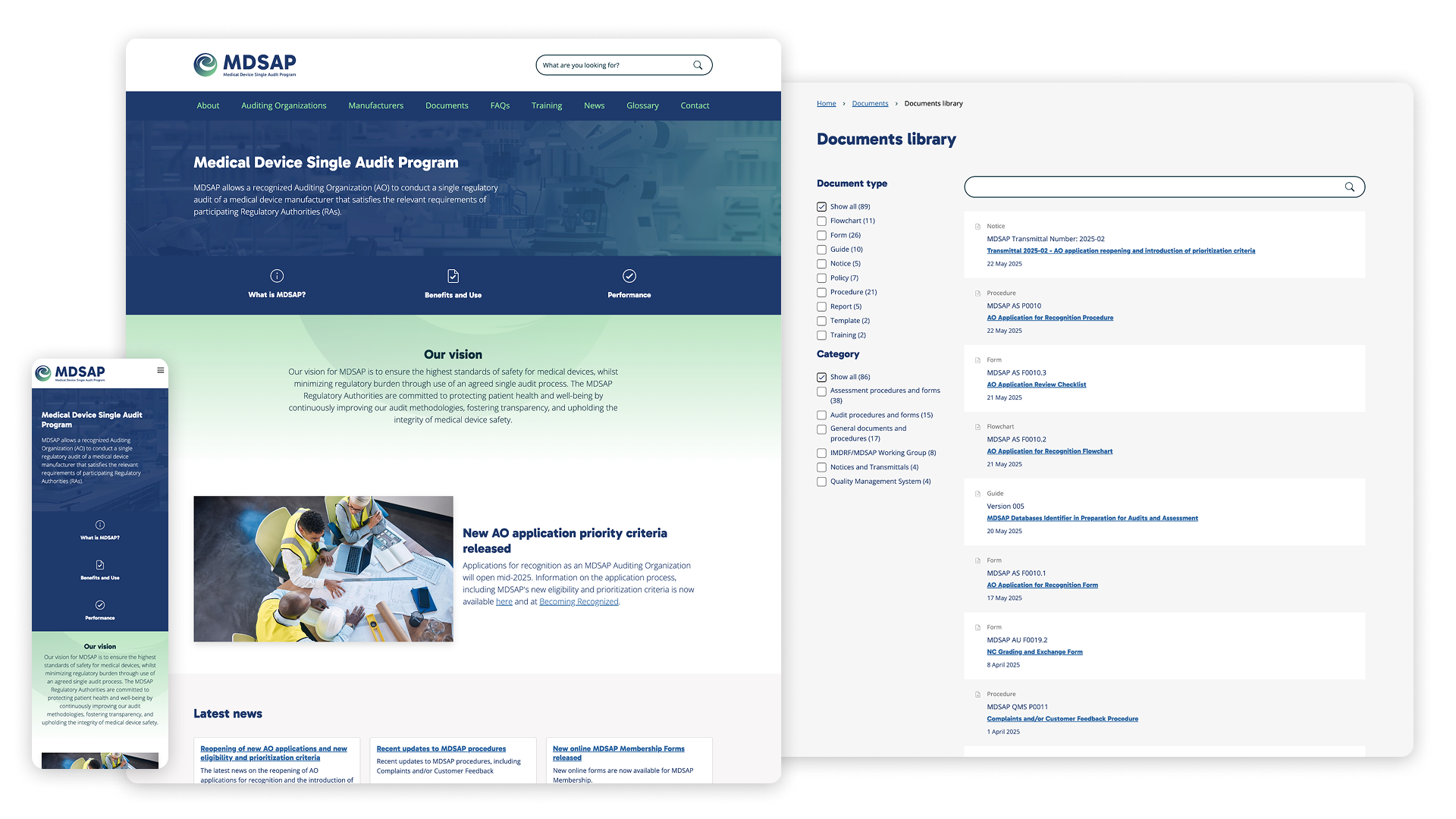 MDSAP site overview