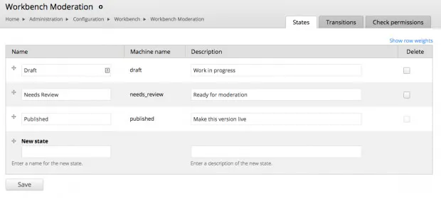 GovCMS moderation configuration