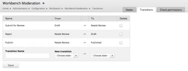 GovCMS moderation configuration