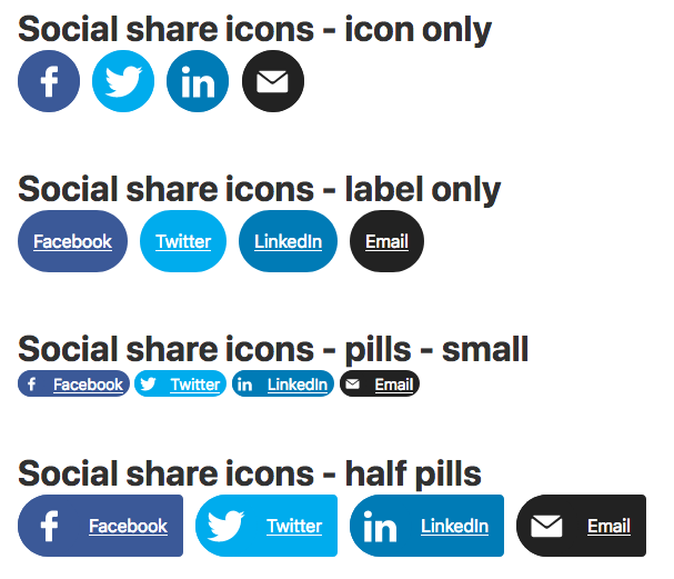 Social Share icons