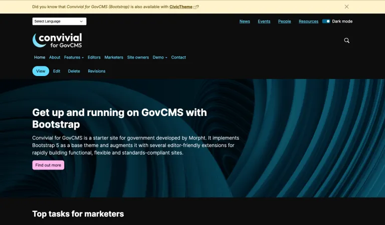 Convivial - Dark mode