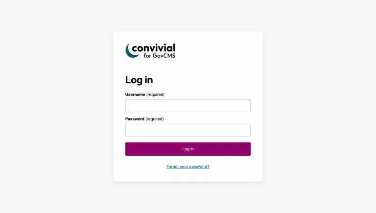 Convivial - login design