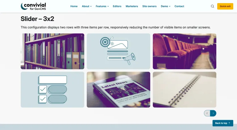Slider - Convivial for GovCMS