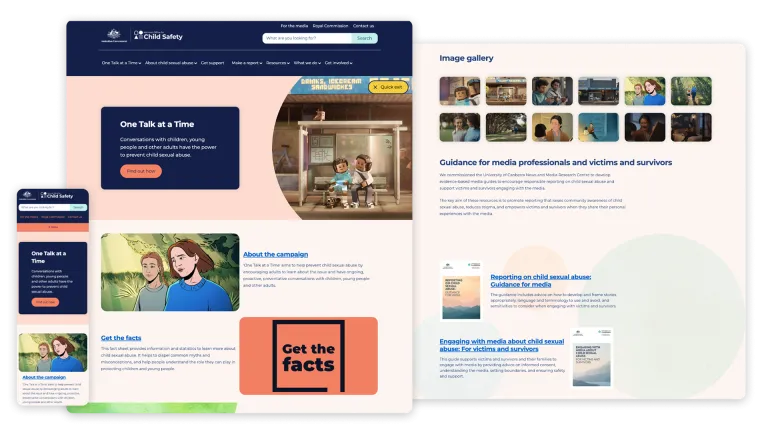 NOCS website screenshots