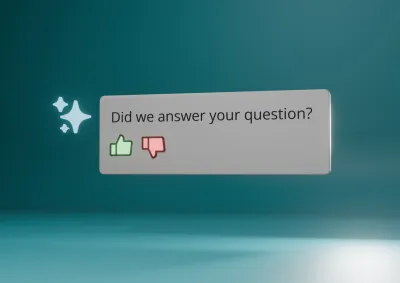 Chatbot asking if a user it answered their question