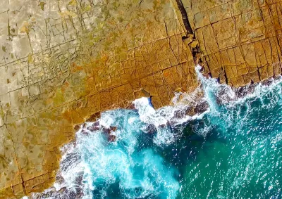 Aerial view of beaches and coastline