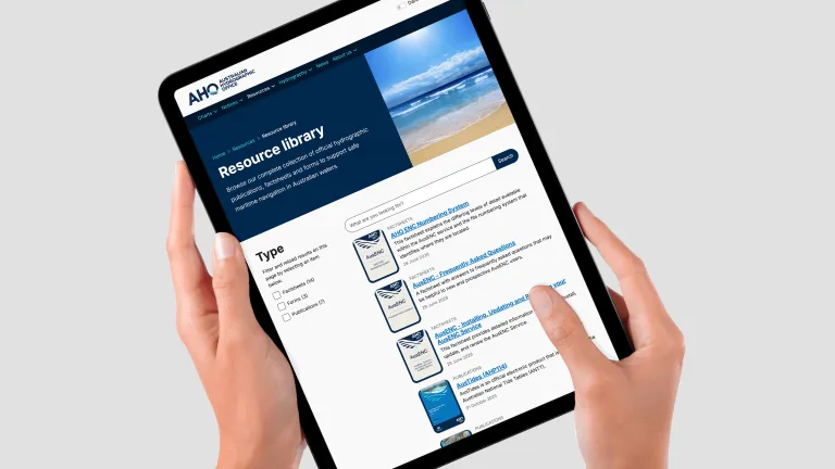 AHO Resource library on an iPad