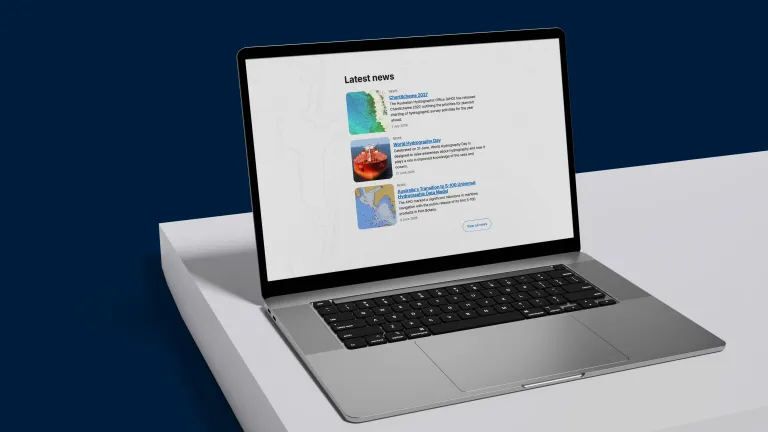 AHO home page with latest news on macbook