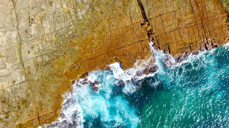 Aerial view of beaches and coastline