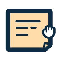 Post-it note with click and drag cursor icon