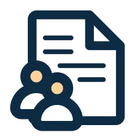 2 users and a document icon