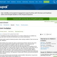 Screenshot from Drupal.org for Webform Invitation module